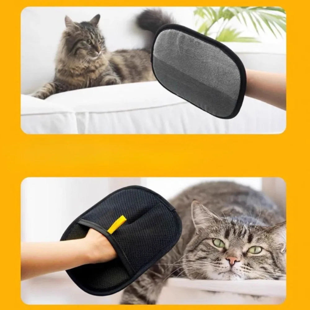 PawEase™ Pet Grooming Gloves – 2-in-1 Deshedding & Hair Remover Gloves for Dogs & Cats