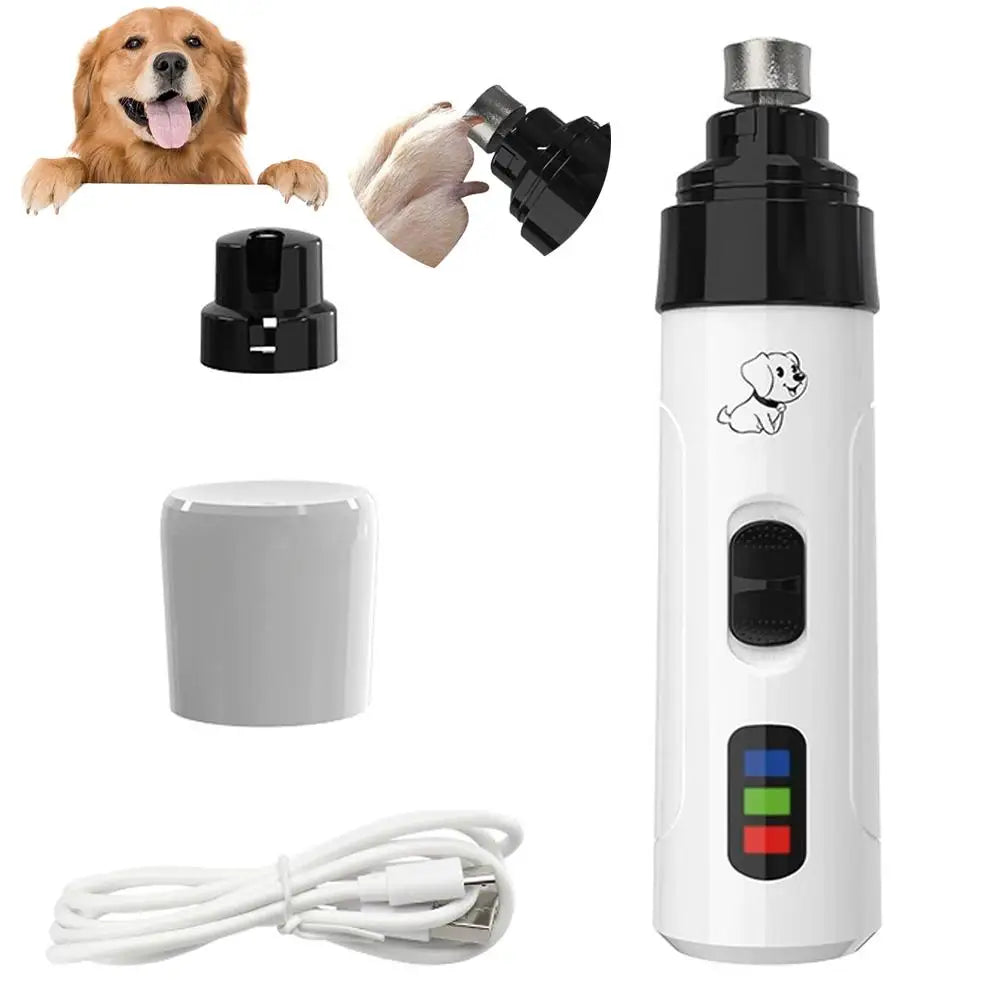 PawTrim Pro™ Electric Pet Nail Grinder – Quiet USB Rechargeable Nail Trimmer for Dogs & Cats