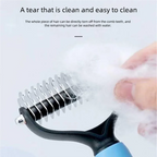 PawEase™ 2-in-1 Pet Deshedding & Dematting Brush – Double-Sided Stainless Steel Grooming Comb for Dogs & Cats