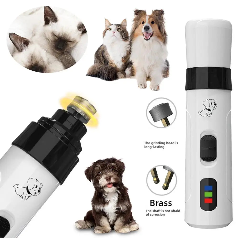 PawTrim Pro™ Electric Pet Nail Grinder – Quiet USB Rechargeable Nail Trimmer for Dogs & Cats