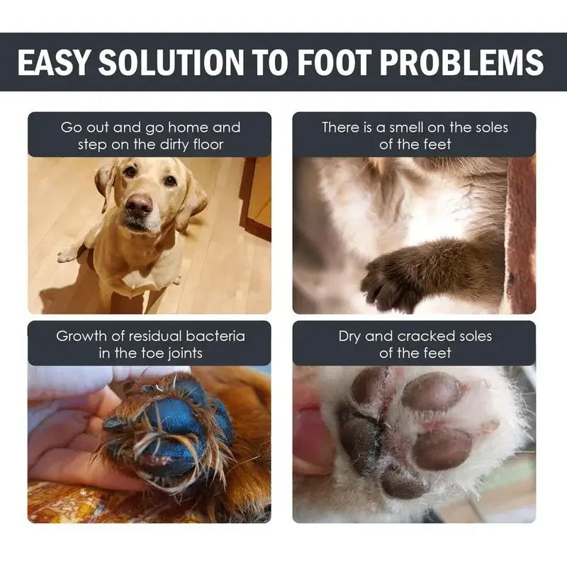 PawClean™ Waterless Paw Cleaner Foam for Dogs & Cats – No-Rinse Silicone Brush