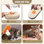 PawEase™ 3-in-1 Steam Pet Grooming Brush – Deshedding, Mist Spray & Massage Comb for Cats & Dogs