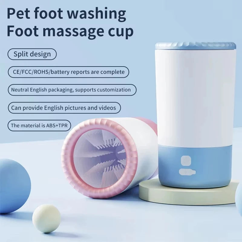 PawClean Pro™ Automatic Electric Pet Paw Cleaner – Portable 360° Paw Washer for Dogs & Cats