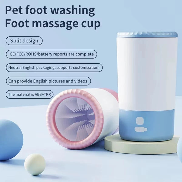 PawClean Pro™ Automatic Electric Pet Paw Cleaner – Portable 360° Paw Washer for Dogs & Cats