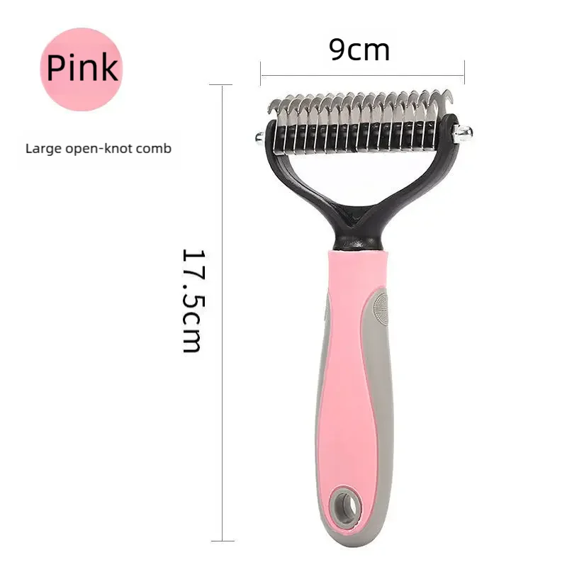PawEase™ 2-in-1 Pet Deshedding & Dematting Brush – Double-Sided Stainless Steel Grooming Comb for Dogs & Cats