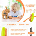3-in-1 Pet Mist Grooming Brush – De-Shedding, Detangling & Massage for Dogs & Cats