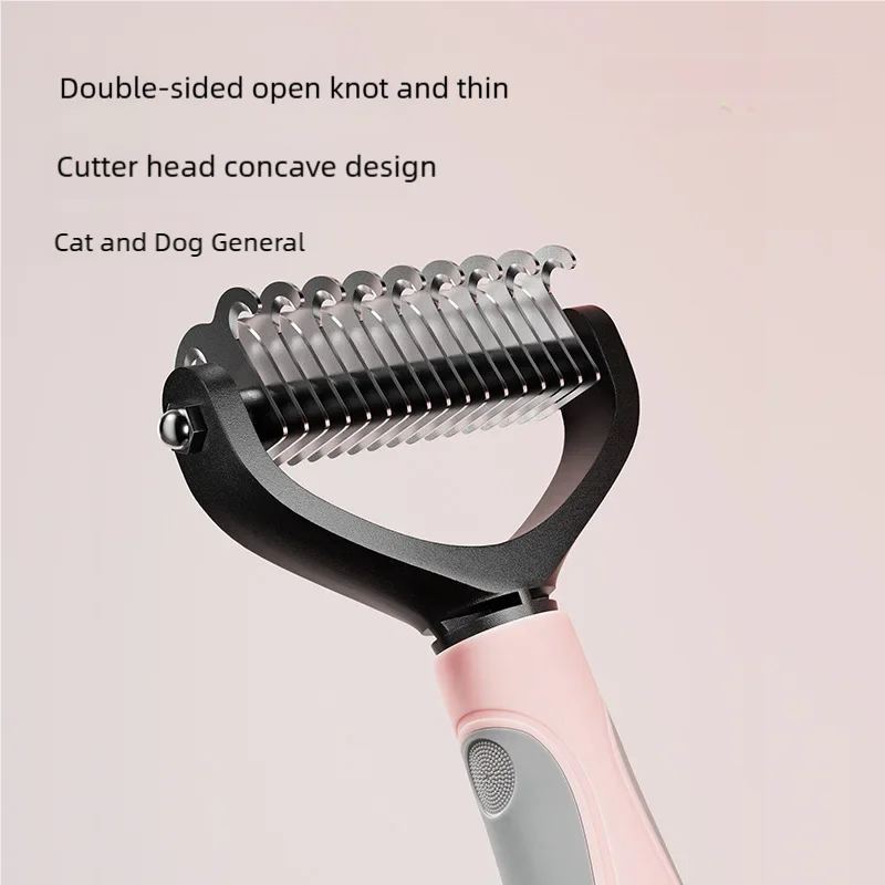 PawEase™ 2-in-1 Pet Deshedding & Dematting Brush – Double-Sided Stainless Steel Grooming Comb for Dogs & Cats