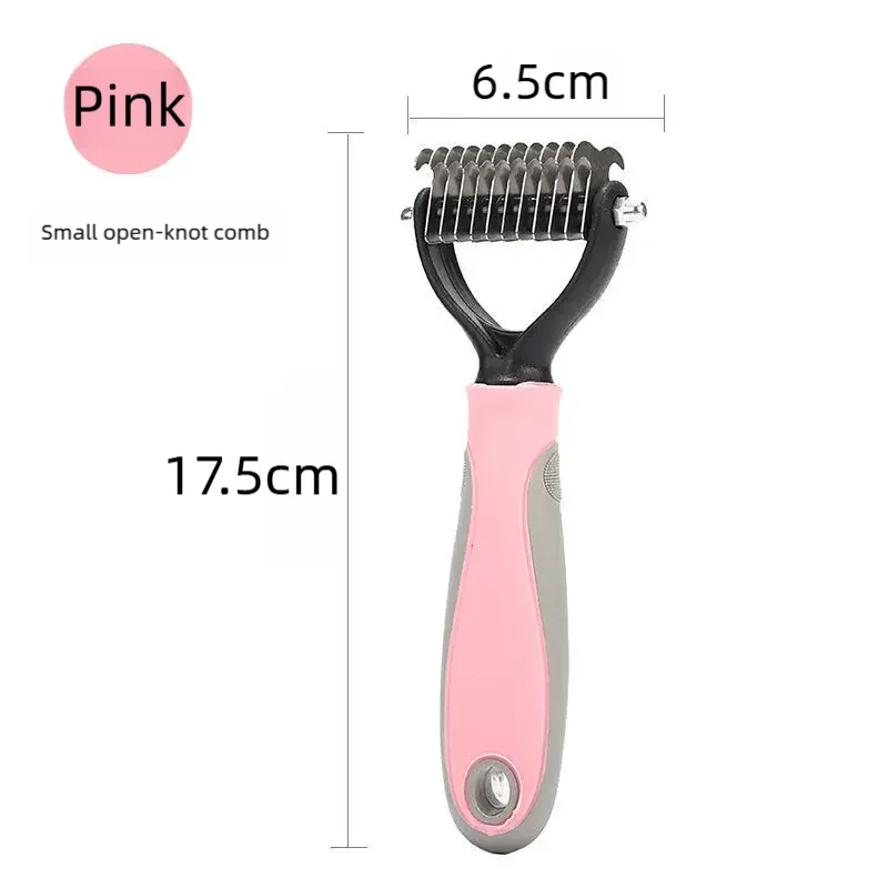 PawEase™ 2-in-1 Pet Deshedding & Dematting Brush – Double-Sided Stainless Steel Grooming Comb for Dogs & Cats