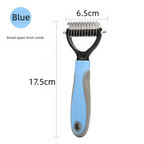 PawEase™ 2-in-1 Pet Deshedding & Dematting Brush – Double-Sided Stainless Steel Grooming Comb for Dogs & Cats
