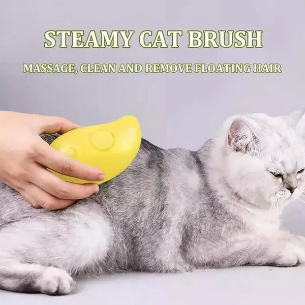 3-in-1 Pet Mist Grooming Brush – De-Shedding, Detangling & Massage for Dogs & Cats