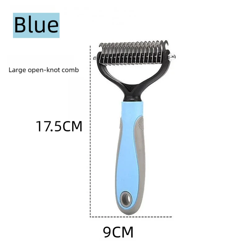 PawEase™ 2-in-1 Pet Deshedding & Dematting Brush – Double-Sided Stainless Steel Grooming Comb for Dogs & Cats
