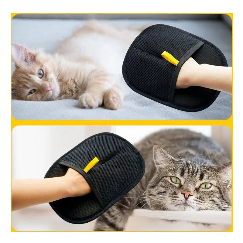 PawEase™ Pet Grooming Gloves – 2-in-1 Deshedding & Hair Remover Gloves for Dogs & Cats