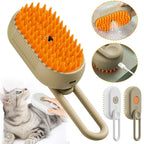 PawEase™ 3-in-1 Steam Pet Grooming Brush – Deshedding, Mist Spray & Massage Comb for Cats & Dogs