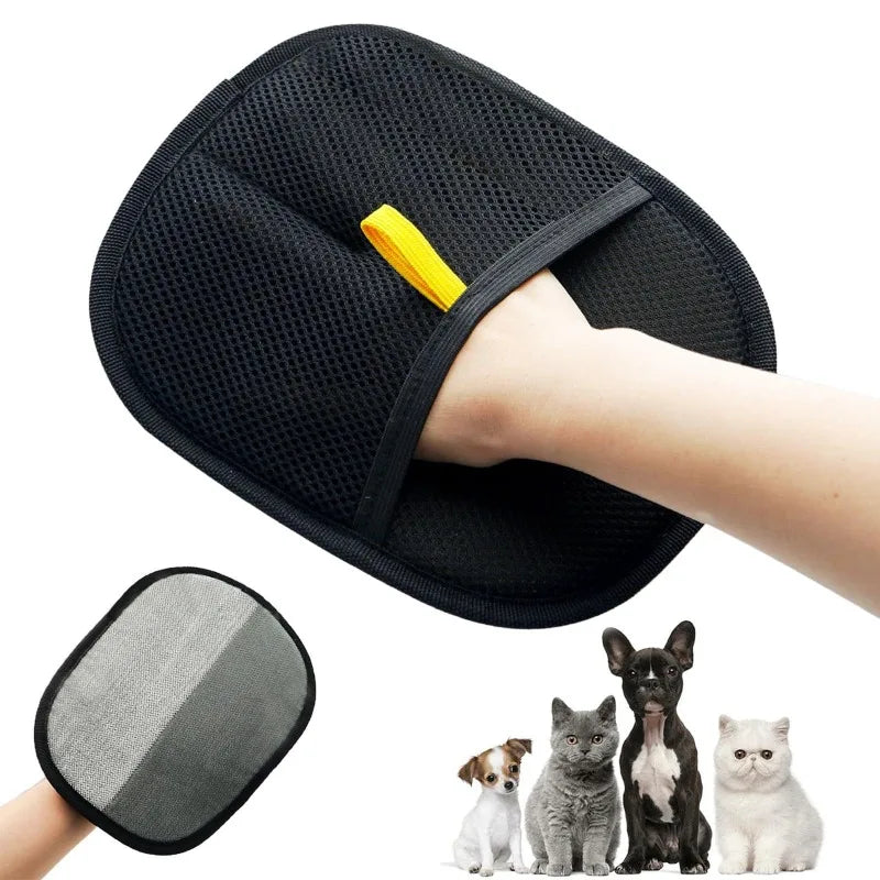 PawEase™ Pet Grooming Gloves – 2-in-1 Deshedding & Hair Remover Gloves for Dogs & Cats
