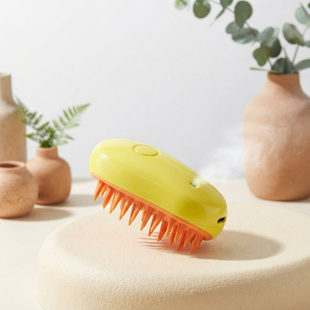 3-in-1 Pet Mist Grooming Brush – De-Shedding, Detangling & Massage for Dogs & Cats - stellar-stats-with-image